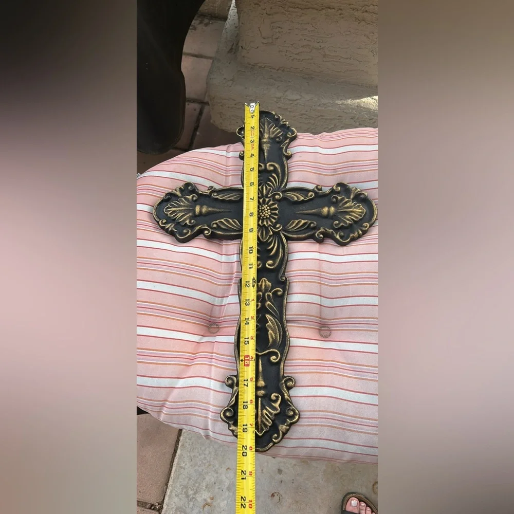 Gothic Gold Large Cast Iron Cross